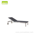 Modern Stainless Steel Frame Sun Loungers Hotel Furniture